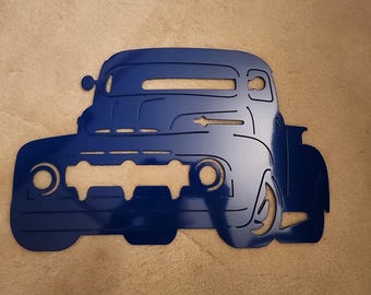 1951 Ford Truck Metal Sign: Classic Car Garage Wall Art