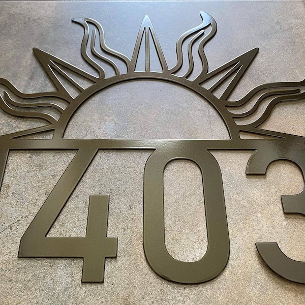 Custom Metal Address Sign, Metal House Numbers, Metal Address Plaque, Address Number Sign, Sunrise Sunset Address Sign, Christmas Gift