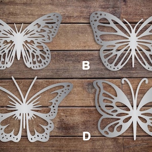 Metal Butterfly Wall Art: Powder Coated Outdoor Decor