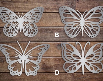 Metal Butterfly Wall Art: Powder Coated Outdoor Decor