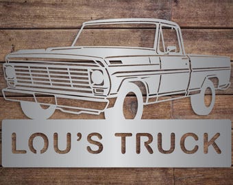 Personalized 1967 F100 Metal Sign: Garage Wall Art