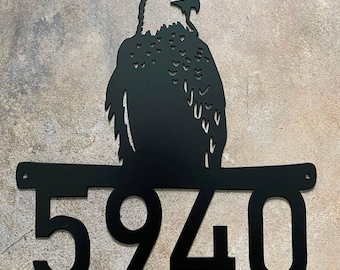 Plaque d'adresse aigle : plaque de numéro de maison en métal, décoration de porche