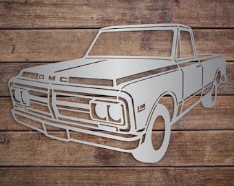 1970 GMC Truck Metal Sign: Classic Car Garage Decor - USA Made