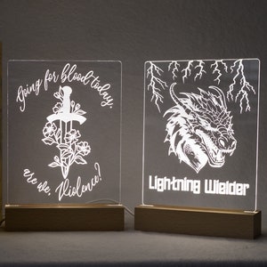 Officially Licensed Fourth Wing LED Stands, LED Dragon Sign, Fourth Wing Bookshelf Decor