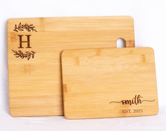 Custom Engraved Bamboo Cutting Board, Personalized Charcuterie, Housewarming Gift, Personalized Wedding Gift, Anniversary, Gifts for Her