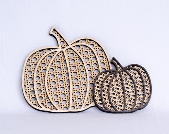 Rattan Pumpkins, Faux Rattan Cane Fall Pumpkin, Boho Fall Decor, Boho Halloween Decor, Trendy Fall Rattan