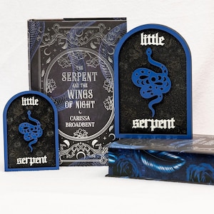 Officially Licensed the Serpent and the Wings of Night Bookshelf Signs, Little Serpent Bookshelf Decor, Oraya, Nyaxia, Carissa Broadbent