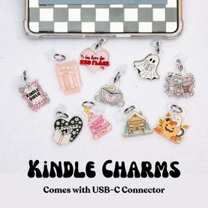 Kindle Charm, Phone Charm, USB Charm, Bookish Gifts, Kindle Accessories, Phone Accessories, Bookish Merch, Kindle Dust Plug Charm