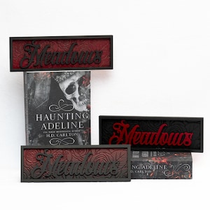Officially Licensed Zade Meadows Bookshelf Signs, Meadows Haunting Adeline Bookshelf Decor, Zade Meadows Shelf Sitters, Cat and Mouse Gifts