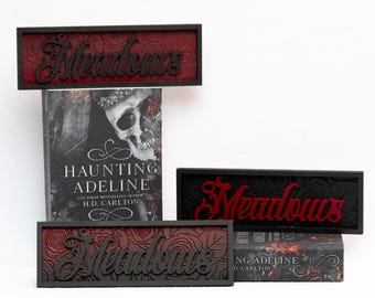 Officially Licensed Zade Meadows Bookshelf Signs, Meadows Haunting Adeline Bookshelf Decor, Zade Meadows Shelf Sitters, Cat and Mouse Gifts