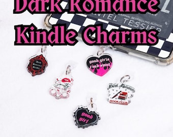 Dark Romance Kindle Charm, Smutty Good Girl Phone Charm, Dark Romance Kindle e-Reader Accessories