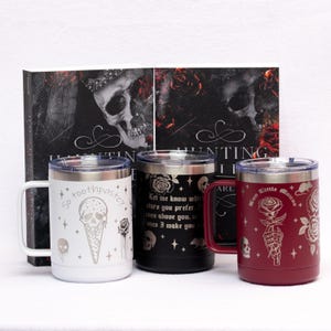Officially Licensed Haunting Adeline Coffee Mug, 15 oz Insulated Cat & Mouse Duet Mug, Zade Meadows Mugs, Hunting Adeline Merch