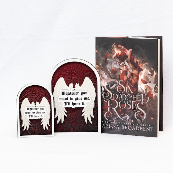 Officially Licensed Six Scorched Roses Bookshelf Signs, Vale and