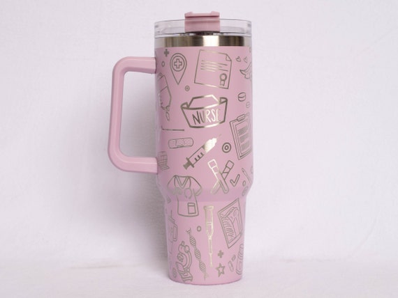 RTIC Double Wall Vacuum Insulated Tumbler, 40 oz, Pink 