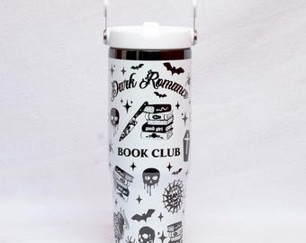 Dark Romance Book Club Tumblers, 30 oz Smutty Dark Romance Tumblers with Straw, Bookish Coffee Dark Smut Romance Book Cup 30oz 30 ounce