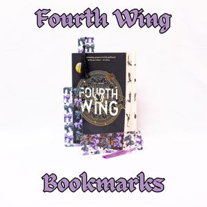 Officially Licensed Fourth Wing Iron Flame Bookmarks, Violet Sorrengail Dragon Bow Bookmarks, Empyrean Rebecca Yarros Dragon Bookmark