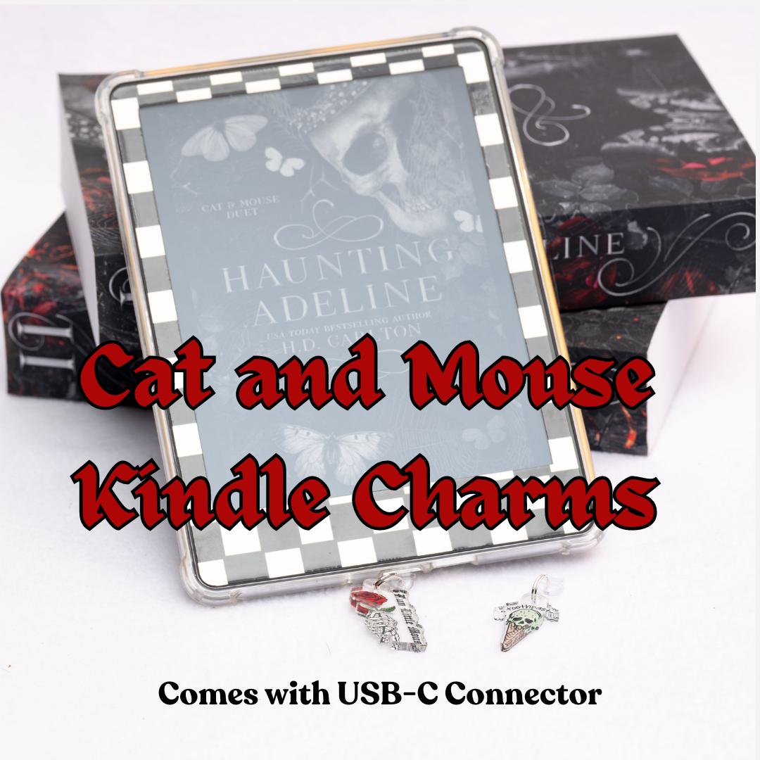 Officially Licensed Haunting Adeline Kindle Charm, Phone Charm, Cat & Mouse Duet HD Carlton Gifts, Kindle Accessories, e-Reader USB Charms