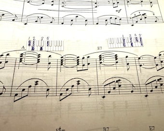 Piano tabs Label stickers, a new method for beginners for learning chords and scales 72 pcs