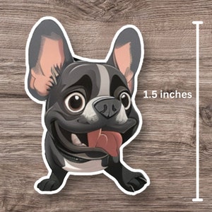 Süßer französische Bulldogge wasserfester Aufkleber