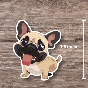 Süßer französische Bulldogge wasserfester Aufkleber