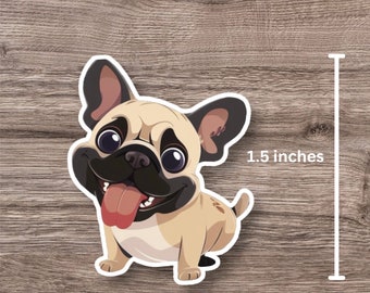 Cute French bulldog water proof sticker