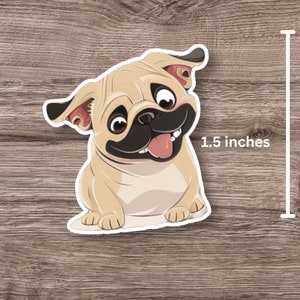 Süßer französische Bulldogge wasserfester Aufkleber