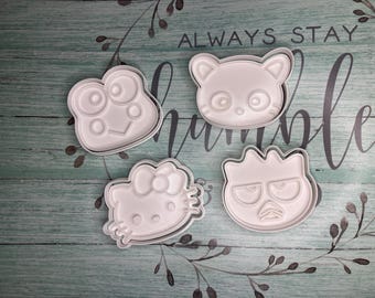 Custom Sanrio Cookie Cutters  3 & 4 Inch Keroppi, Chococat, Hello Kitty, Badtz-Maru