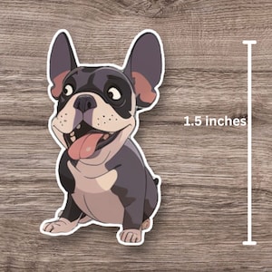 Süßer französische Bulldogge wasserfester Aufkleber