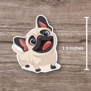 Süßer französische Bulldogge wasserfester Aufkleber