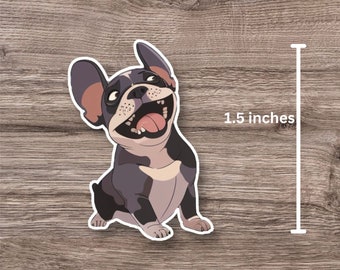 Cute French bulldog water proof sticker