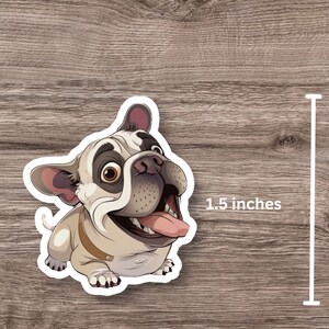 Süßer französische Bulldogge wasserfester Aufkleber