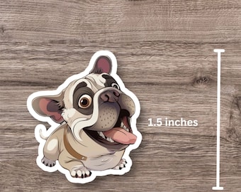 Cute French bulldog water proof sticker