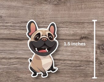 Cute French bulldog water proof sticker