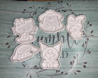 Sanrio Cookie Cutters – 3 & 4 Inch – Hello Kitty, Pompompurin, My Melody, Cinnamoroll, Kuromi