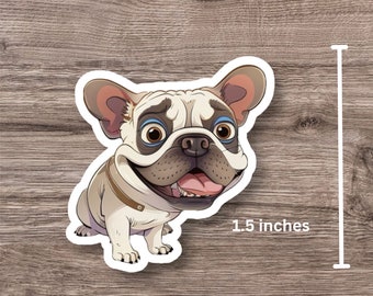 Cute French bulldog water proof sticker