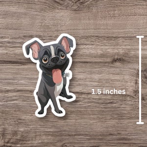 Süßer französische Bulldogge wasserfester Aufkleber