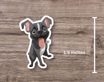 Cute French bulldog water proof sticker