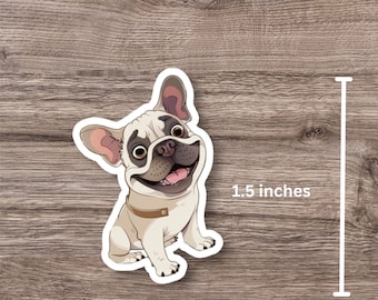 Cute French bulldog water proof sticker