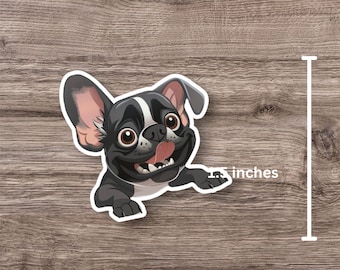 Cute French bulldog water proof sticker