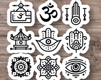 Mysterious oriental religious symbols
