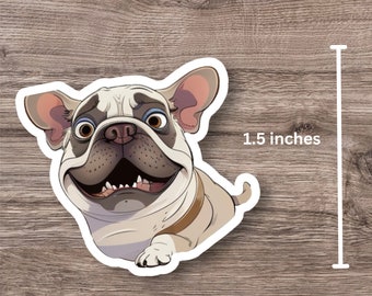 Cute French bulldog water proof sticker
