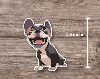 Cute French bulldog water proof sticker