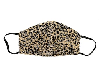 Rouged Metallic Leopard Face Mask
