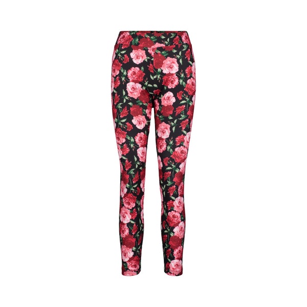 Red Rose Printed Leggings