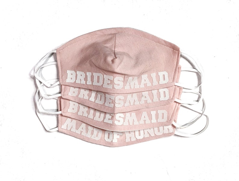 Maid of Honor & Bridesmaid Face Masks image 1