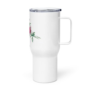 Pink Rose Travel Mug