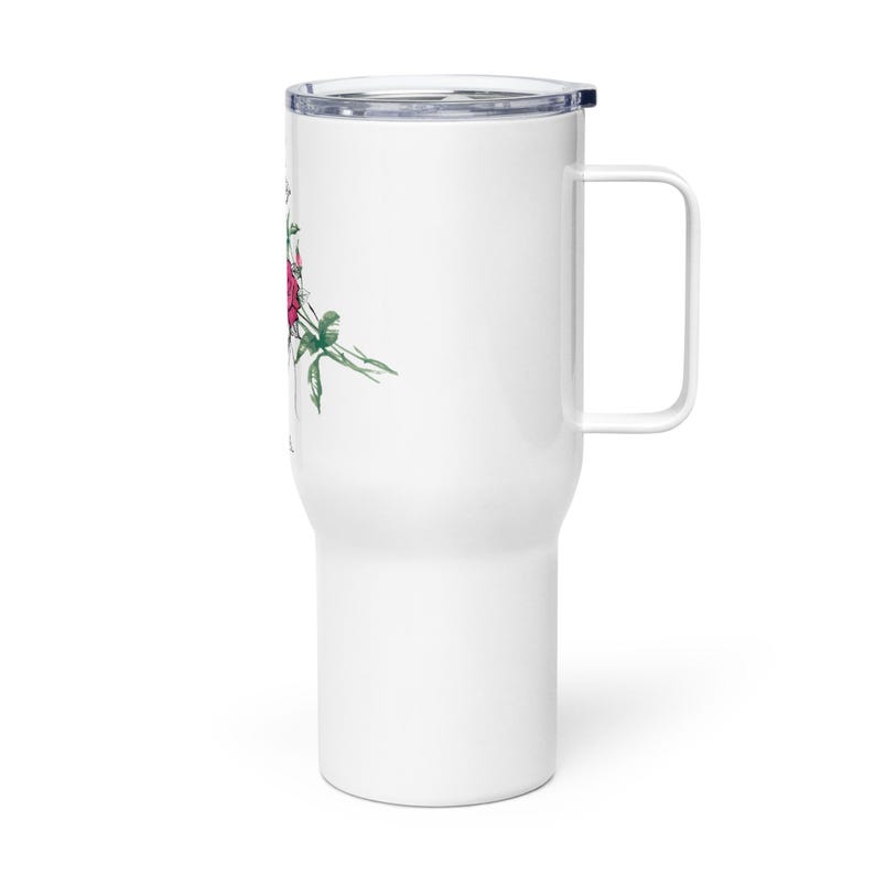 Pink Rose Travel Mug