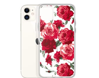 Red Rose (White Background) IPhone Case