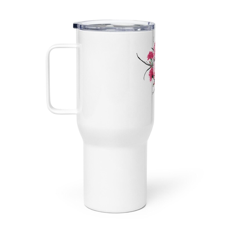 Pink Rose Travel Mug