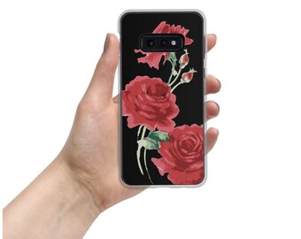 Red Rose (Black Background) Samsung® Phone Case